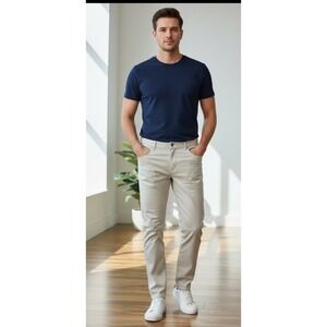 Mens W 41 L 34.5 Jacob Cohen 688C Beige Stretch Chinos Jeans Pants Made In Italy